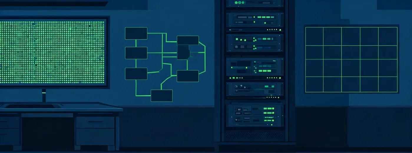 Schematic-style LED control project intake desk