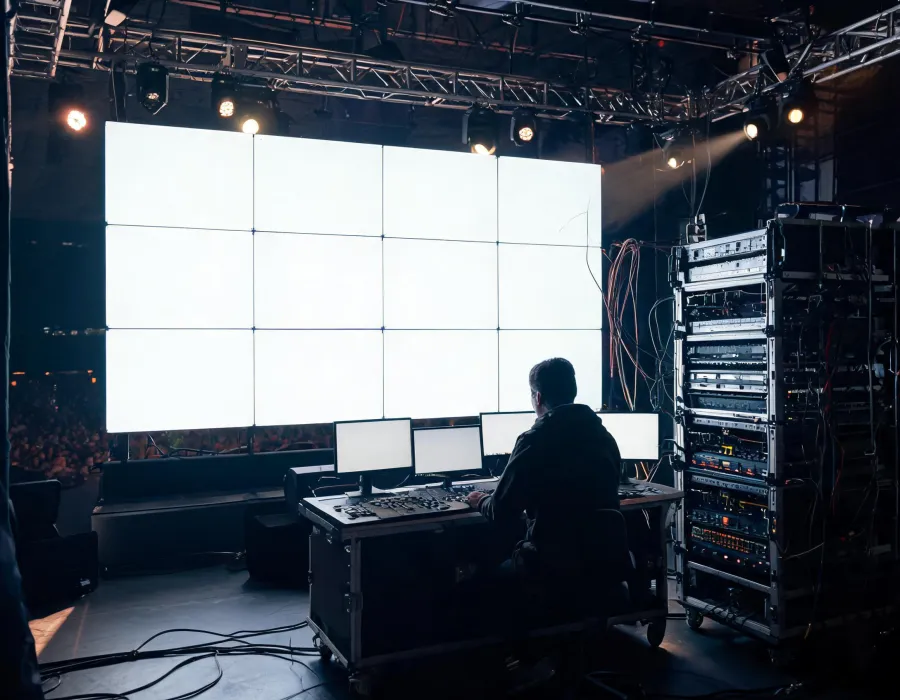 LED wall on a live event stage